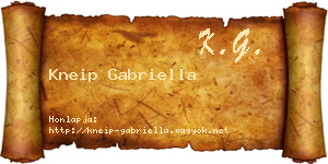 Kneip Gabriella névjegykártya